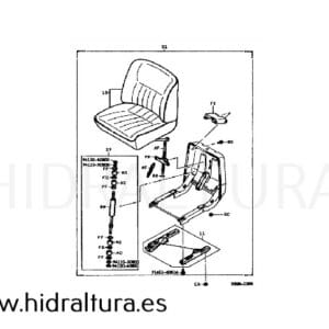 Asiento con suspensiÃ³n mecÃ¡nica y cinturÃ³n