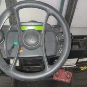 carretilla hyster gasoil amarilla, volante